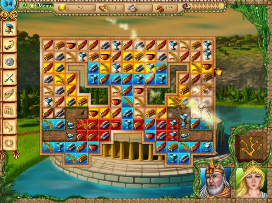 Скриншот Tales of Rome Match 3 №3