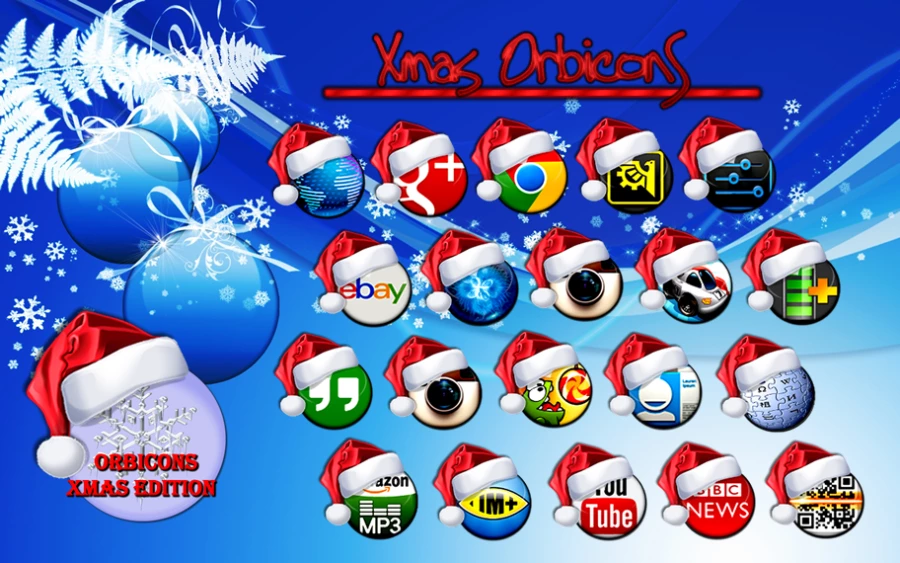 Скриншот Xmas OrbiconS Theme №4