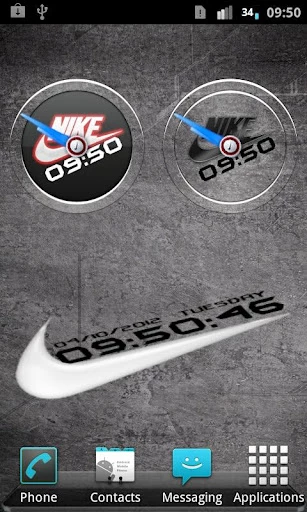 Скриншот Nike Clock and Battery Widgets №1