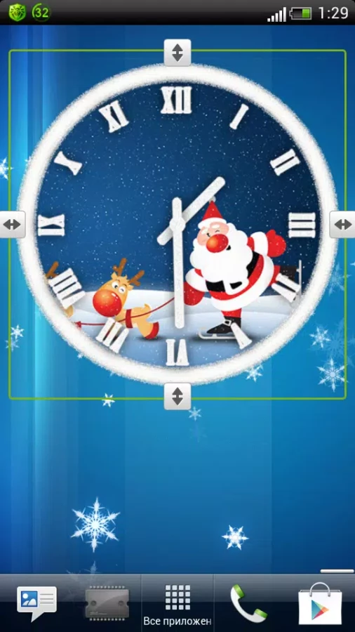 Скриншот Новогодние виджеты с часами №1
