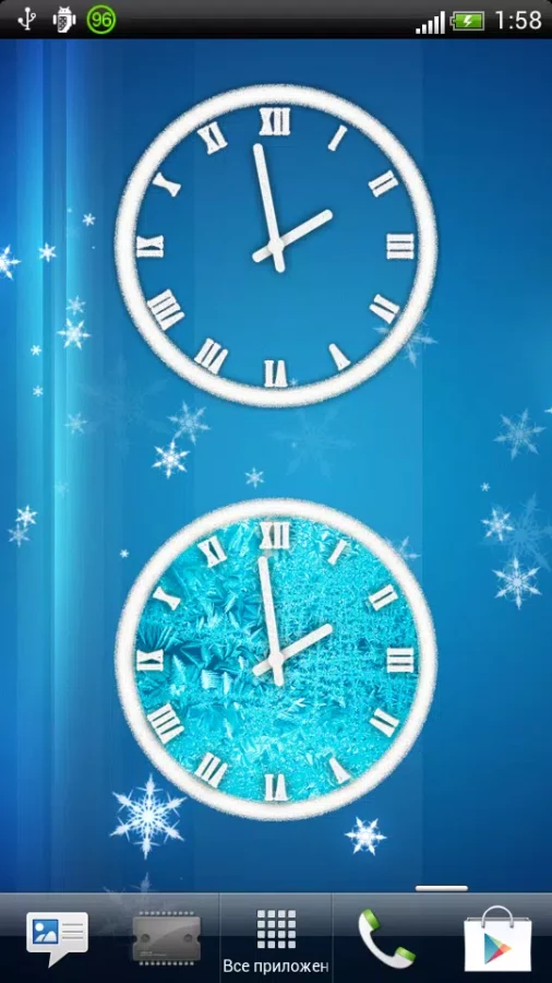 Скриншот Новогодние виджеты с часами №4