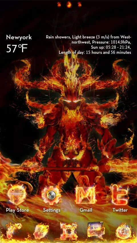 Скриншот Firework GO launcherEX Theme №3