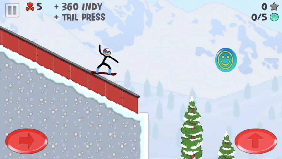 Скриншот Stickman Snowboarder №2