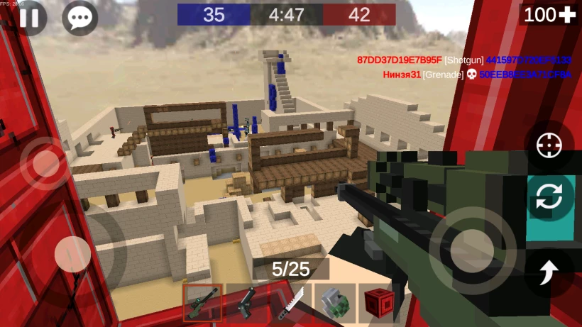 Скриншот Pixel Combats 2: Gun games PvP №2