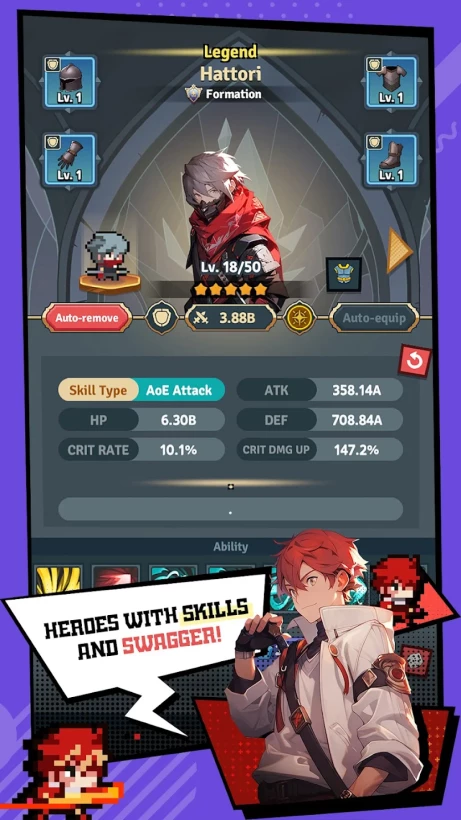 Скриншот Rumble Squad: Idle RPG №1