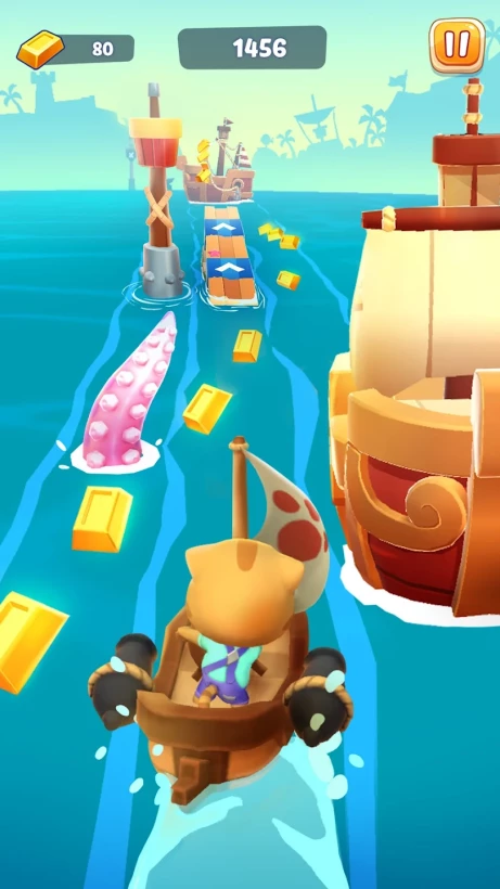 Скриншот Говорящий Том: гонка на время №4