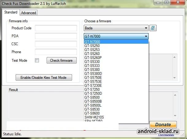 Скриншот Check Fus Downloader №1