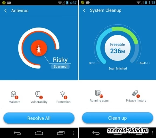 Скриншот 360 Mobile Security №1