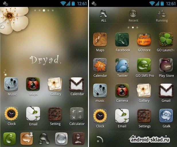 Скриншот Dryad Theme №1