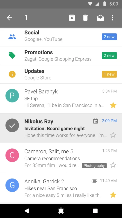 Скриншот Gmail Go №4